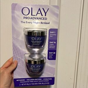 Olay Pro Advanced Retinol Complex Night Moisturizer Fragrance Free 1.7 Oz x 2
